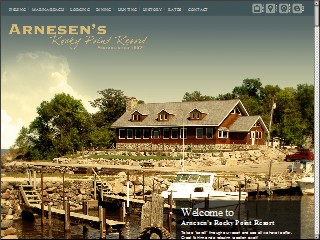 Web site www.arnesens.com, Arnesen's Rocky Point Resort